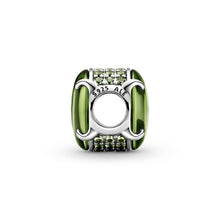 Load image into Gallery viewer, Green Oval Cabochon Charm