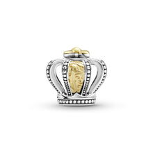 Load image into Gallery viewer, Two-tone Regal Crown Charm