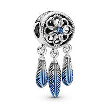 Load image into Gallery viewer, Blue Dreamcatcher Charm