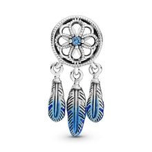 Load image into Gallery viewer, Blue Dreamcatcher Charm
