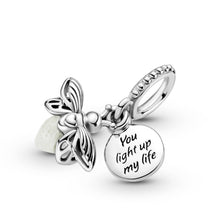 Load image into Gallery viewer, Glow-in-the-dark Firefly Dangle Charm