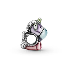 Load image into Gallery viewer, Colourful Rainbow Bruno the Unicorn Charm