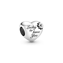 Load image into Gallery viewer, Heart & Clover Charm