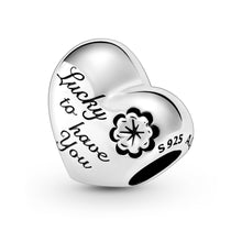 Load image into Gallery viewer, Heart & Clover Charm
