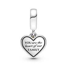 Load image into Gallery viewer, Two-tone Family Tree & Heart Dangle Charm
