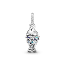 Load image into Gallery viewer, Blue Scaled Fish Dangle Charm