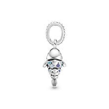 Load image into Gallery viewer, Blue Scaled Fish Dangle Charm