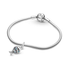 Load image into Gallery viewer, Blue Scaled Fish Dangle Charm