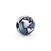 Load image into Gallery viewer, Blue Globe Clip Charm