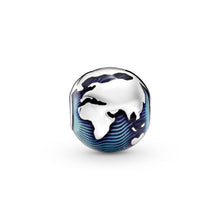 Load image into Gallery viewer, Blue Globe Clip Charm