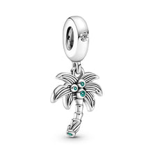 Load image into Gallery viewer, Palm Tree & Coconuts Dangle Charm