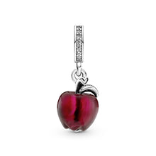 Load image into Gallery viewer, Murano Glass Red Apple Dangle Charm