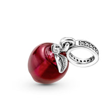 Load image into Gallery viewer, Murano Glass Red Apple Dangle Charm