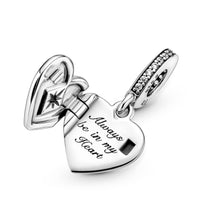 Load image into Gallery viewer, Openable Heart Locket Dangle Charm