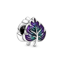 Load image into Gallery viewer, Purple & Green Leaf Charm