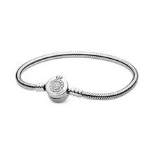 Load image into Gallery viewer, Pandora Moments Sparkling Crown O Snake Chain Bracelet