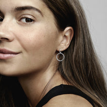 Load image into Gallery viewer, Pandora Moments Charm Double Hoop Earrings