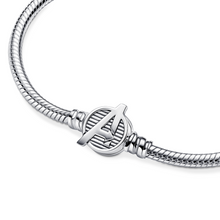 Load image into Gallery viewer, Pandora Moments Marvel The Avengers Logo Clasp Snake Chain Bracelet