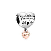 Load image into Gallery viewer, Love You Mum Heart Charm