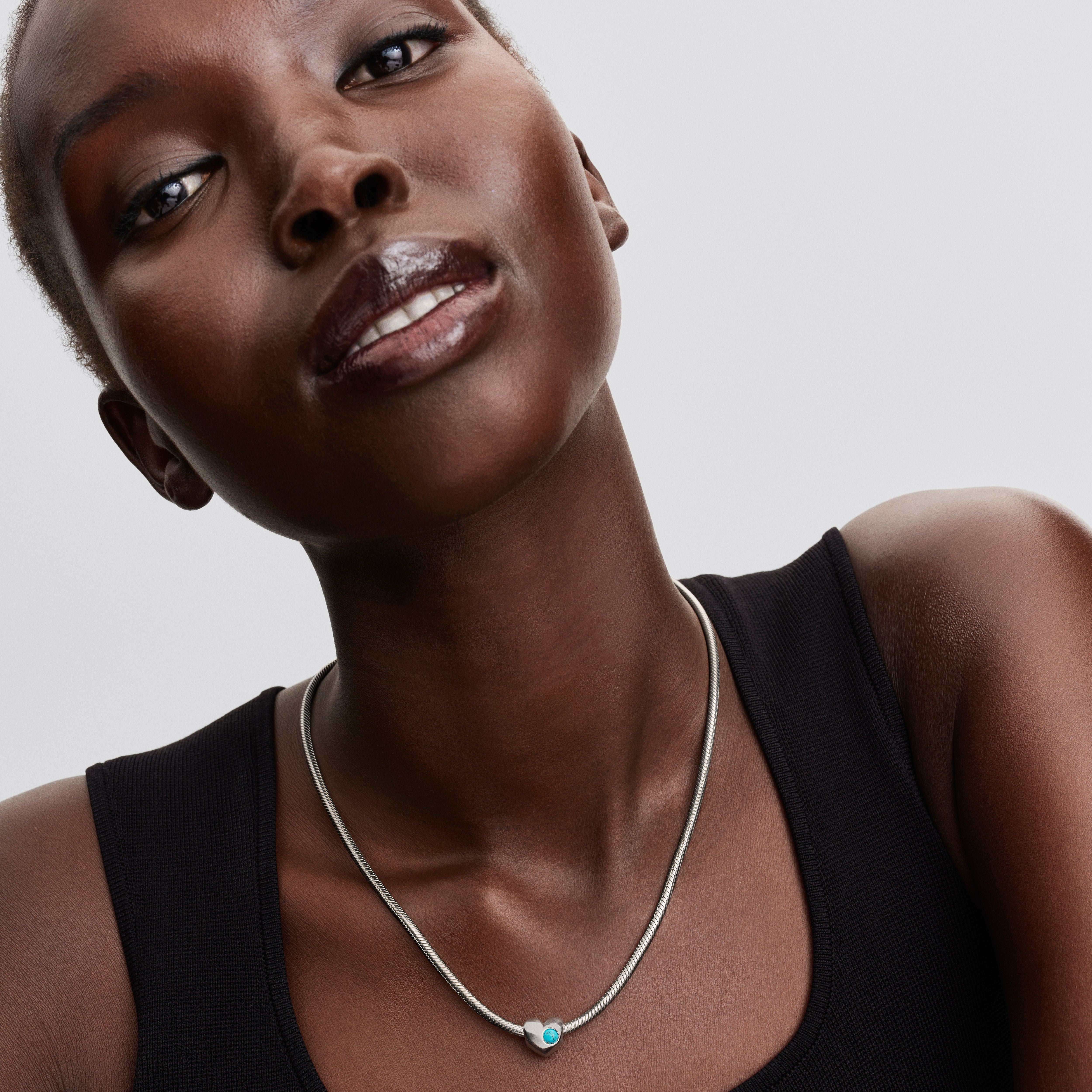 Engravable Turquoise Blue Stone Heart Charm