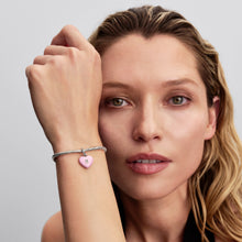 Load image into Gallery viewer, Pink Ceramic Heart Padlock Dangle Charm
