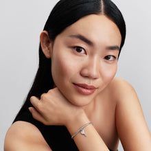 Load image into Gallery viewer, Opalescent Heart Key Dangle Charm
