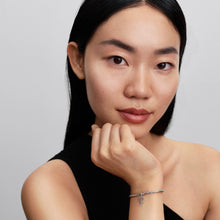 Load image into Gallery viewer, Connected Hearts &amp; Red Stones Dangle Charm
