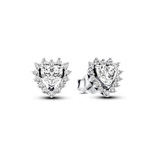 Load image into Gallery viewer, Sparkling Heart Halo Stud Earrings
