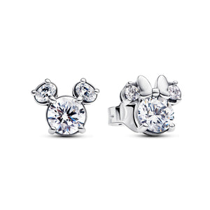 Disney Mickey Mouse & Minnie Mouse Sparkling Stud Earrings
