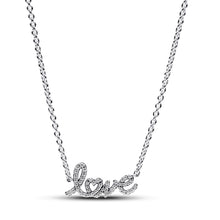 Load image into Gallery viewer, Sparkling Handwritten Love Collier Necklace
