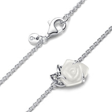 Load image into Gallery viewer, White Rose in Bloom Collier Necklace
