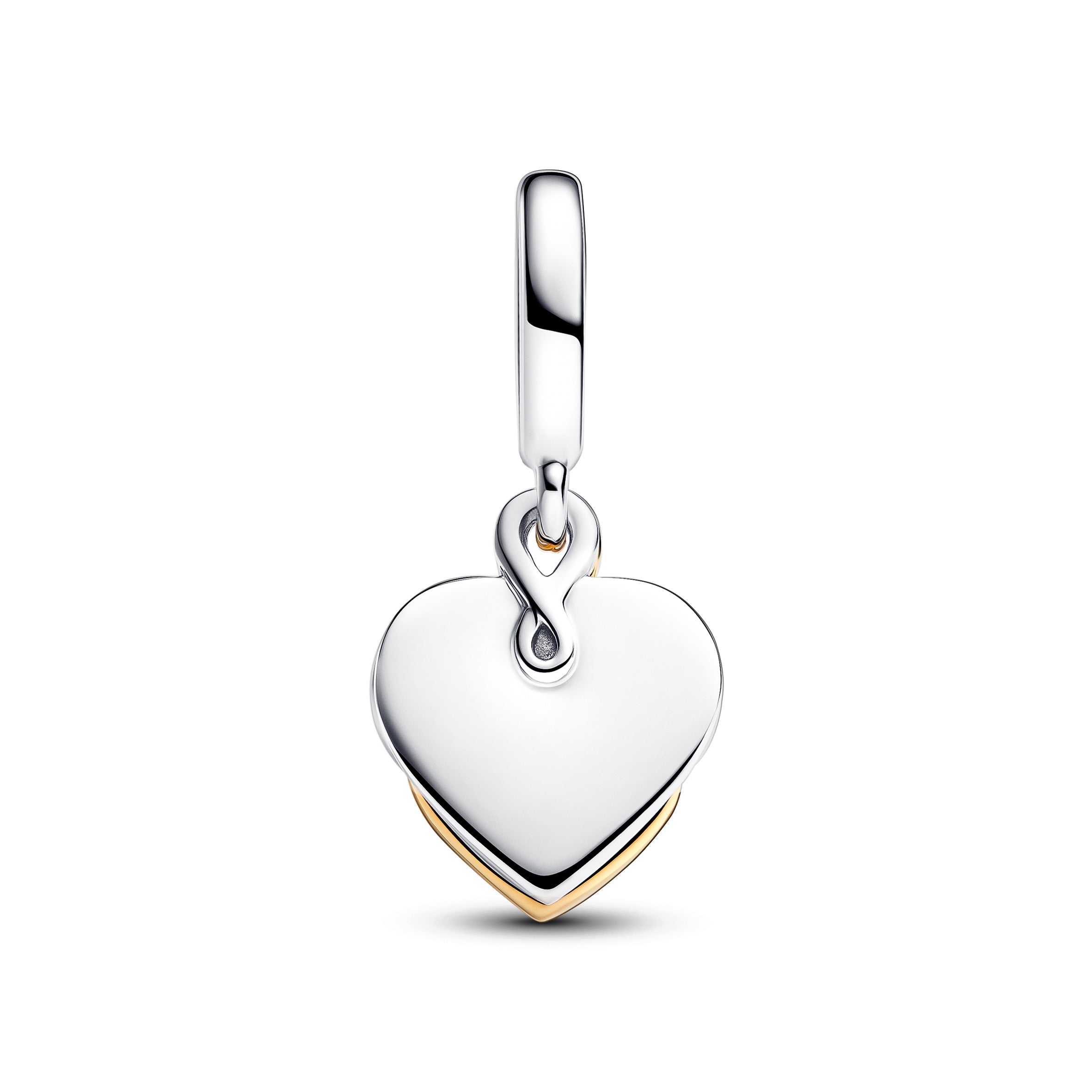 Lab-grown Diamond Engravable Mom Double Dangle Charm