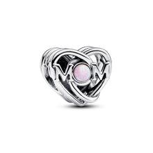 Load image into Gallery viewer, Openwork Mom &amp; Heart Charm
