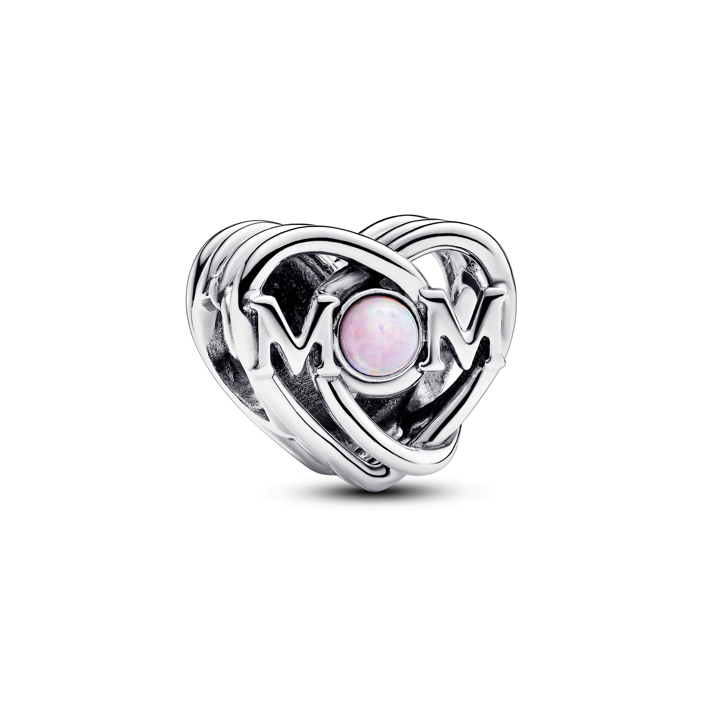 Openwork Mom Heart Charm - Main Image