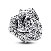 Load image into Gallery viewer, Sparkling Rose in Bloom Oversized Charm
