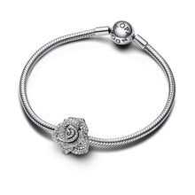Load image into Gallery viewer, Sparkling Rose in Bloom Oversized Charm
