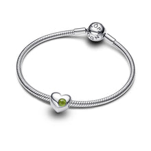Load image into Gallery viewer, Engravable Spring Green Stone Heart Charm
