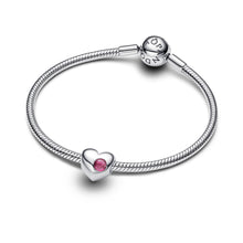 Load image into Gallery viewer, Engravable Pink Stone Heart Charm
