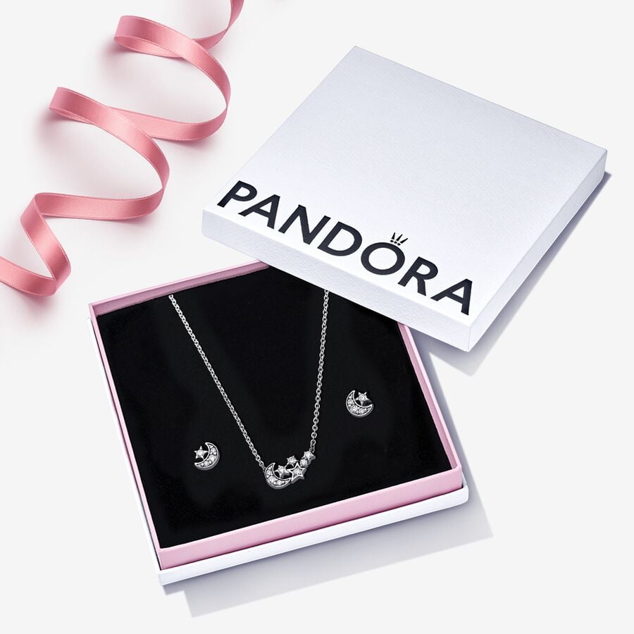 Sparkling Moon & Star Jewellery Gift Set