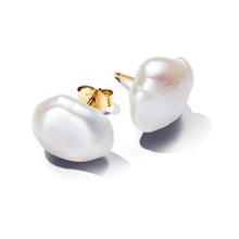 Load image into Gallery viewer, Baroque Treated Freshwater Cultured Pearl Stud Earrings
