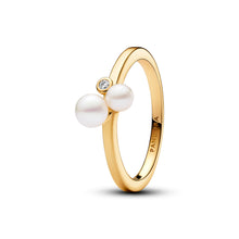 Load image into Gallery viewer, Duo Treated Freshwater Cultured Pearls Ring
