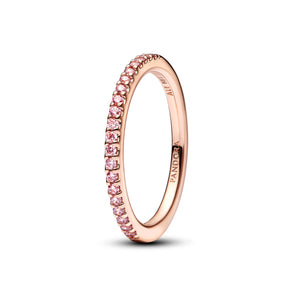 Sparkling Pink Band Ring