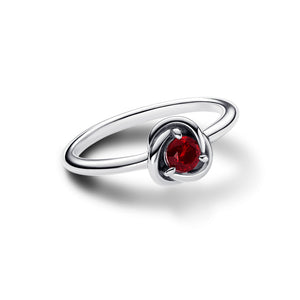 Red Eternity Circle Ring