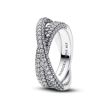 Load image into Gallery viewer, Pandora Timeless Pavé Crossover Dual Band Ring
