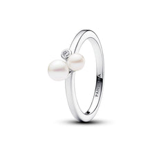 Load image into Gallery viewer, Duo Treated Freshwater Cultured Pearls Ring
