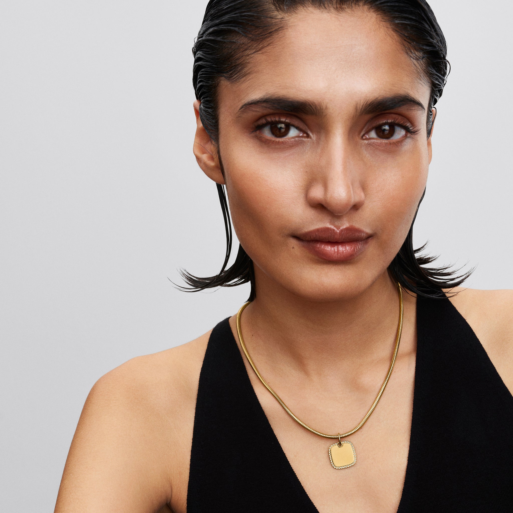 Engravable Square Tag Pendant