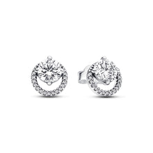 Load image into Gallery viewer, Sparkling Round Halo Stud Earrings
