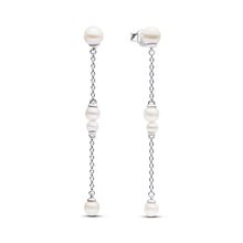 Load image into Gallery viewer, Treated Freshwater Cultured Pearl Drop Earrings
