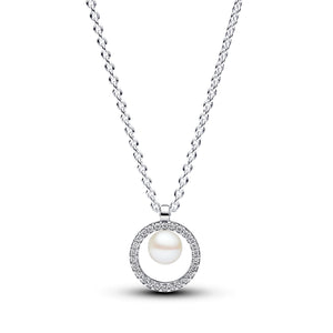 Treated Freshwater Cultured Pearl & Pavé Collier Necklace