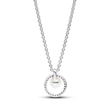 Load image into Gallery viewer, Treated Freshwater Cultured Pearl &amp; Pavé Collier Necklace
